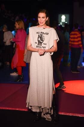 Nieves Alvarez at the frontrow of Agatha Ruiz de la Prada fashion show of Mercedes Benz Fashion Week Madrid 2017.  DiegoxPuerta