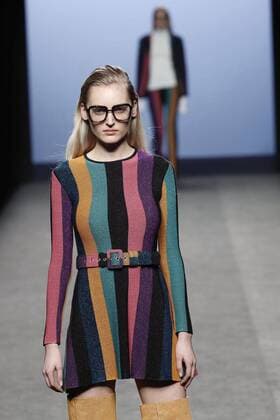 Models take to the catwalk creations from the Fall Winter 2017 collection of designer Maria Escote at the Mercedes-Benz Fashion Week Madrid (MBFWM) held at the IFEMA Congress and Events center in Madrid, 17 February 2017. THE MBFWM runs from 16 to 21 February. MADRID FASHION WEEK !ACHTUNG: NUR REDAKTIONELLE NUTZUNG!  Copyright: xZipix 20170217-636229472707400288
