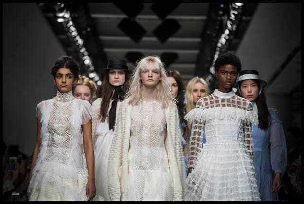 . 17 02 2017. London, United Kingdom. Models walk the catwalk at the Bora Aksu show on the opening day of London Fashion Week 2017 at 180 The Strand, London, UK,  xBenxStevensx xi-Imagesx IIM-14413-0011