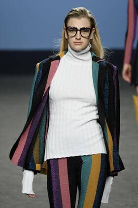 February 17, 2017 - Madrid, Spain - A model walks the runway at the MARIA ESCOTE show during the Mercedes-Benz Madrid Fashion Week Autumn Winter 2017 2018 at IFEMA on February 17, 2017 in Madrid, Spain Madrid Spain  - ZUMAn230 20170217_zaa_n230_096 Copyright: xOscarxGonzalezx