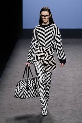 February 17, 2017 - Madrid, Spain - A model walks the runway at the MARIA ESCOTE show during the Mercedes-Benz Madrid Fashion Week Autumn Winter 2017 2018 at IFEMA on February 17, 2017 in Madrid, Spain Madrid Spain  - ZUMAn230 20170217_zaa_n230_159 Copyright: xOscarxGonzalezx