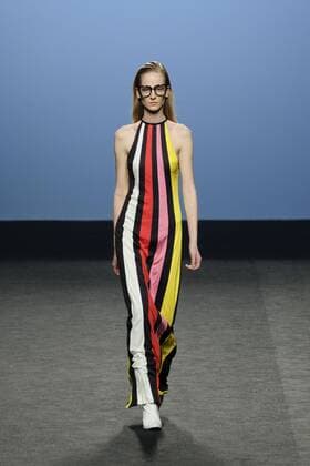 February 17, 2017 - Madrid, Spain - A model walks the runway at the MARIA ESCOTE show during the Mercedes-Benz Madrid Fashion Week Autumn Winter 2017 2018 at IFEMA on February 17, 2017 in Madrid, Spain Madrid Spain  - ZUMAn230 20170217_zaa_n230_149 Copyright: xOscarxGonzalezx