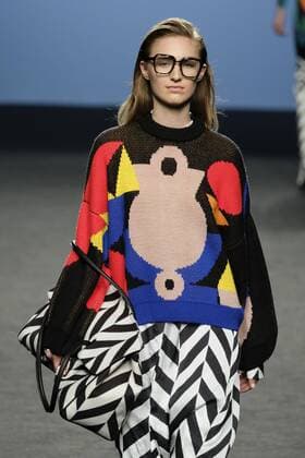 February 17, 2017 - Madrid, Spain - A model walks the runway at the MARIA ESCOTE show during the Mercedes-Benz Madrid Fashion Week Autumn Winter 2017 2018 at IFEMA on February 17, 2017 in Madrid, Spain Madrid Spain  - ZUMAn230 20170217_zaa_n230_128 Copyright: xOscarxGonzalezx