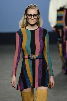 February 17, 2017 - Madrid, Spain - A model walks the runway at the MARIA ESCOTE show during the Mercedes-Benz Madrid Fashion Week Autumn Winter 2017 2018 at IFEMA on February 17, 2017 in Madrid, Spain Madrid Spain  - ZUMAn230 20170217_zaa_n230_114 Copyright: xOscarxGonzalezx