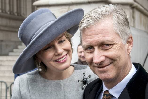 Bilder des Tages Belgische Royals anlässlich einer Messe für die Verstorbenen der Familie BELGIUM , BRUSSELS , Feb. 17 , 2017 - Queen Mathilde and King Philippe - Filip of Belgium attends a special Mass to commemorate the deceased members of the Belgian Royal Family Â  DannyxGys