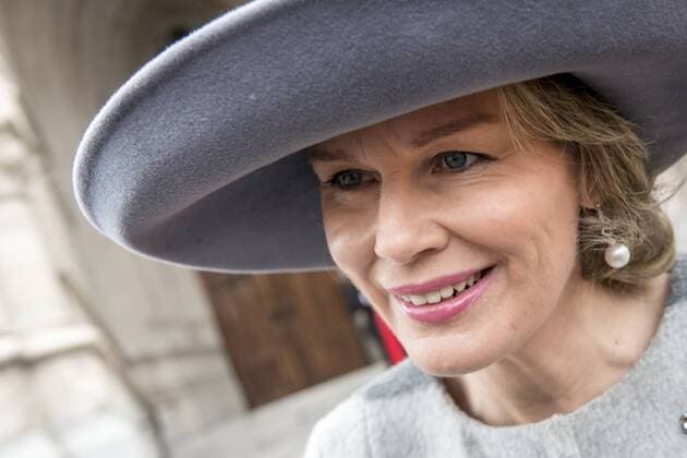 Belgische Royals anlässlich einer Messe für die Verstorbenen der Familie BELGIUM , BRUSSELS , Feb. 17 , 2017 - Queen Mathilde and King Philippe - Filip of Belgium attends a special Mass to commemorate the deceased members of the Belgian Royal Family Â  DannyxGys