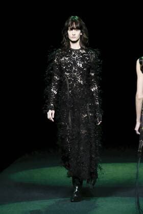 February 17, 2017 - Madrid, Spain - A model walks the runway at the JUAN VIDAL show during the Mercedes-Benz Madrid Fashion Week Autumn Winter 2017 2018 at IFEMA on February 17, 2017 in Madrid, Spain Madrid Spain  - ZUMAn230 20170217_zaa_n230_296 Copyright: xOscarxGonzalezx