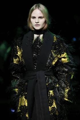 February 17, 2017 - Madrid, Spain - A model walks the runway at the JUAN VIDAL show during the Mercedes-Benz Madrid Fashion Week Autumn Winter 2017 2018 at IFEMA on February 17, 2017 in Madrid, Spain Madrid Spain  - ZUMAn230 20170217_zaa_n230_349 Copyright: xOscarxGonzalezx