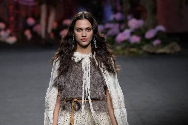February 17, 2017 - Madrid, Spain - A model walks the runway at the FRANCIS MONTESINOS show during the Mercedes-Benz Madrid Fashion Week Autumn Winter 2017 2018 at IFEMA on February 17, 2017 in Madrid, Spain Madrid Spain  - ZUMAn230 20170217_zaa_n230_507 Copyright: xOscarxGonzalezx