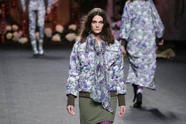 February 17, 2017 - Madrid, Spain - A model walks the runway at the FRANCIS MONTESINOS show during the Mercedes-Benz Madrid Fashion Week Autumn Winter 2017 2018 at IFEMA on February 17, 2017 in Madrid, Spain Madrid Spain  - ZUMAn230 20170217_zaa_n230_503 Copyright: xOscarxGonzalezx
