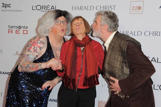 Gast, Monika Treut, Wieland Speck Ankunft, roter Teppich zur 31. Preisverleihung des TEDDY AWARD im Haus der Berliner Festspiele am 17.02.2017