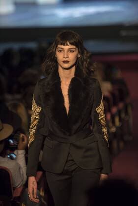 London: Joshua Kane Fashion Show British fashion designer Joshua Kane presents his new Collection AW17, in a fashion show at London Palladium. The show was named Journey and it saw the presence of a string quartet and two professional dancers.  AlbertoxPezzali
