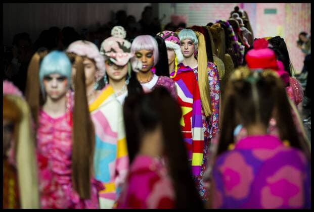. 18 02 2017. London, United Kingdom. Models walk the catwalk for the Ryan Lo show on the second day of London Fashion Week 2017 at 180 The Strand, London, UK,  xBenxStevensx xi-Imagesx IIM-14426-0008