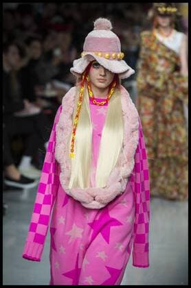 . 18 02 2017. London, United Kingdom. Models walk the catwalk for the Ryan Lo show on the second day of London Fashion Week 2017 at 180 The Strand, London, UK,  xBenxStevensx xi-Imagesx IIM-14426-0023