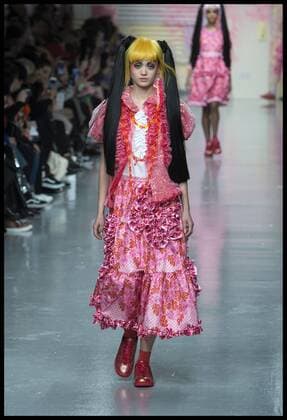 . 18 02 2017. London, United Kingdom. Models walk the catwalk for the Ryan Lo show on the second day of London Fashion Week 2017 at 180 The Strand, London, UK,  xBenxStevensx xi-Imagesx IIM-14426-0013
