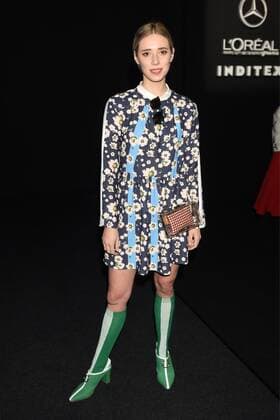 Lulu de Figueroa at the front row of the Moises Nieto Miguel Marinero front row at Merdeces Benz Fashion Week Madrid 2017.  DiegoxPuerta