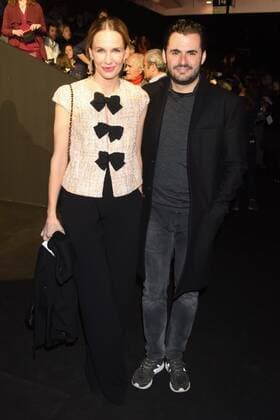 Emiliano Suarez and Carola Baleztena at the front row of the Roberto Torretta fashion show at Mercedes Benz Fashion Week Madrid 2017.  DiegoxPuerta