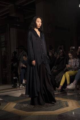 United Kingdom: LFW: CECI fashion show CECI s fashion show AW17 at London Fashion Scout, during the Fashion Week. Apparel and jewelry designer Cecilia Chang s namesake brand was founded in New York City 2014. The label is known for its loose-fitting and clean silhouette aesthetic.  AlbertoxPezzali