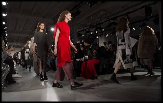 . 18 02 2017. London, United Kingdom. Models walk the catwalk for the Ports 1961 show on the second day of London Fashion Week 2017 at Victoria House, Bloomsbury Square, London, UK.  xBenxStevensx xi-Imagesx IIM-14429-0014