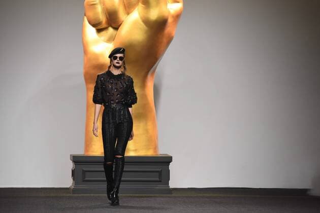 Ana Locking fashion show at Mercedes Benz Fashion Week Madrid 2017.  DiegoxPuerta