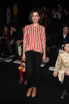 Maria Reyes at the front row of Ana Locking fashion show at Mercedes Benz Fashion Week Madrid 2017.  DiegoxPuerta