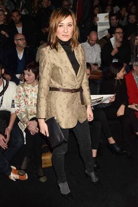 Nathalie Poza at the front row of Ana Locking fashion show at Mercedes Benz Fashion Week Madrid 2017.  DiegoxPuerta