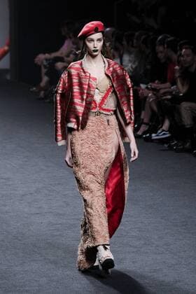 February 18, 2017 - Madrid, Spain - A model walks the runway at then ANA LOCKING show during the Mercedes-Benz Madrid Fashion Week Autumn Winter 2017 2018 at IFEMA on February 18, 2017 in Madrid, Spain Madrid Spain  - ZUMAn230 20170218_zaa_n230_055 Copyright: xOscarxGonzalezx