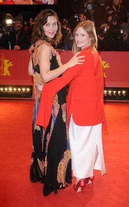 American actress Maggie Gyllenhaal and German actress Julia Jentsch attend the 67th Berlinale International Film Festival Berlin Closing Ceremony at the Grand Hyatt Hotel in Berlin, Germany. FEBRUARY 18th 2017  PTYx17282