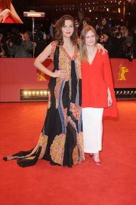 American actress Maggie Gyllenhaal and German actress Julia Jentsch attend the 67th Berlinale International Film Festival Berlin Closing Ceremony at the Grand Hyatt Hotel in Berlin, Germany. FEBRUARY 18th 2017  PTYx17282