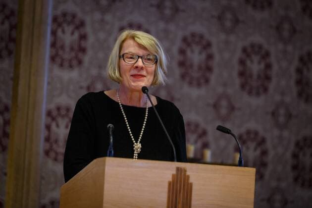 DEU, Deutschland, Nordrhein-Westfalen, Münster, 18.02.2017: Rathaus Münster - Festakt 10 Jahre Förderverein Gefangenenbüchereien e.V. mit Preisverleihung Arrestanten- bzw, Gefangenenbücherei des Jahres 2016 Dr. Regula Venske, Generalsekretärin PEN-Zentrum Deutschland