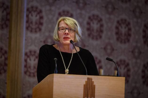 DEU, Deutschland, Nordrhein-Westfalen, Münster, 18.02.2017: Rathaus Münster - Festakt 10 Jahre Förderverein Gefangenenbüchereien e.V. mit Preisverleihung Arrestanten- bzw, Gefangenenbücherei des Jahres 2016 Dr. Regula Venske, Generalsekretärin PEN-Zentrum Deutschland
