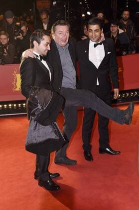 Sherwan Haji, Aki Kaurismaki and Simon Hussein Al-Bazoon attending the closing night at the 67th Berlin International Film Festival Berlinale 2017 at Berlinale Palast on February 18, 2017 in Berlin, Germany. Foto:xC.xNiehausx xFuturexImage