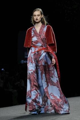 February 18, 2017 - Madrid, Spain - Models walk the runway at the Menchen Tomas show during the Mercedes-Benz Madrid Fashion Week Autumn Winter 2017 at Ifema on February 18, 2017 in Madrid, Spain. Madrid Spain  - ZUMAn230 20170218_zaa_n230_556 Copyright: xOscarxGonzalezx