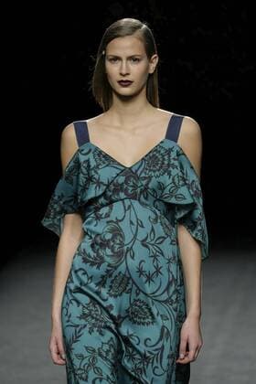 February 18, 2017 - Madrid, Spain - Models walk the runway at the Menchen Tomas show during the Mercedes-Benz Madrid Fashion Week Autumn Winter 2017 at Ifema on February 18, 2017 in Madrid, Spain. Madrid Spain  - ZUMAn230 20170218_zaa_n230_568 Copyright: xOscarxGonzalezx