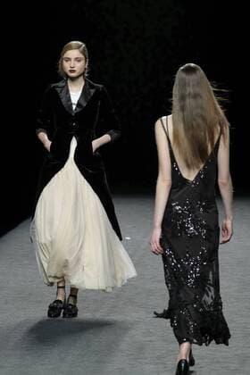 February 18, 2017 - Madrid, Spain - Models walk the runway at the Menchen Tomas show during the Mercedes-Benz Madrid Fashion Week Autumn Winter 2017 at Ifema on February 18, 2017 in Madrid, Spain. Madrid Spain  - ZUMAn230 20170218_zaa_n230_576 Copyright: xOscarxGonzalezx
