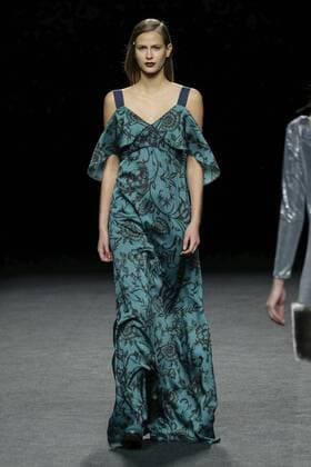 February 18, 2017 - Madrid, Spain - Models walk the runway at the Menchen Tomas show during the Mercedes-Benz Madrid Fashion Week Autumn Winter 2017 at Ifema on February 18, 2017 in Madrid, Spain. Madrid Spain  - ZUMAn230 20170218_zaa_n230_572 Copyright: xOscarxGonzalezx
