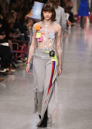 February 17, 2017 - London, England, United Kingdom - A model walks the runway at the FYODOR GOLAN show during the London Fashion Week February 2017 collections on February 17, 2017 in London, England. London United Kingdom  - ZUMAn230 20170217_zaa_n230_1047 Copyright: xKarynxLouisex