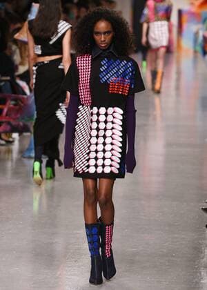 February 17, 2017 - London, England, United Kingdom - A model walks the runway at the FYODOR GOLAN show during the London Fashion Week February 2017 collections on February 17, 2017 in London, England. London United Kingdom  - ZUMAn230 20170217_zaa_n230_1048 Copyright: xKarynxLouisex