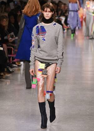 February 17, 2017 - London, England, United Kingdom - A model walks the runway at the FYODOR GOLAN show during the London Fashion Week February 2017 collections on February 17, 2017 in London, England. London United Kingdom  - ZUMAn230 20170217_zaa_n230_1052 Copyright: xKarynxLouisex