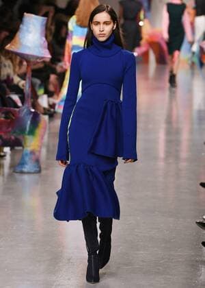 February 17, 2017 - London, England, United Kingdom - A model walks the runway at the FYODOR GOLAN show during the London Fashion Week February 2017 collections on February 17, 2017 in London, England. London United Kingdom  - ZUMAn230 20170217_zaa_n230_1053 Copyright: xKarynxLouisex