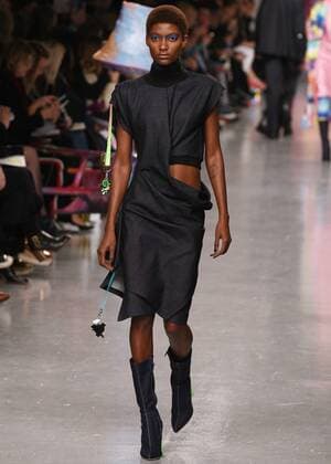 February 17, 2017 - London, England, United Kingdom - A model walks the runway at the FYODOR GOLAN show during the London Fashion Week February 2017 collections on February 17, 2017 in London, England. London United Kingdom  - ZUMAn230 20170217_zaa_n230_1055 Copyright: xKarynxLouisex