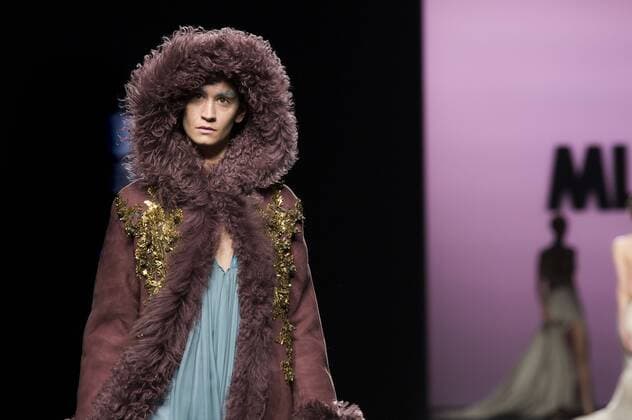 Model bei der Marcos Luengo Fashion Show auf der Mercedes-Benz Fashion Week Madrid Autumn Winter 2017. Madrid, 19.02.2017 Marcos Luengo Model  Foto:xDyDxFotografosx xFuturexImage