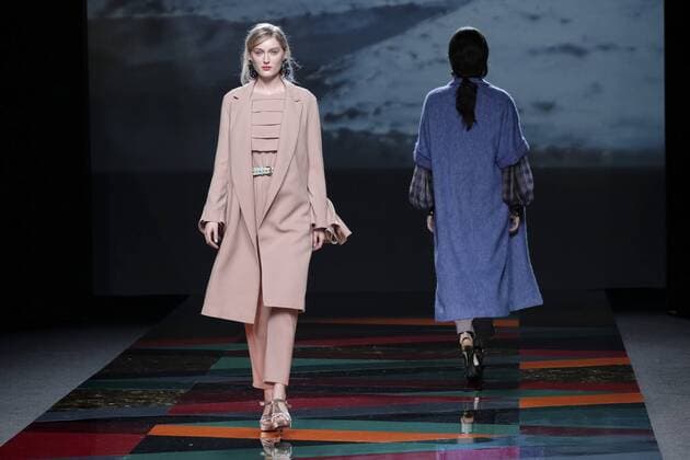 February 19, 2017 - Madrid, Spain - Models walk the runway at the AILANTO show during the Mercedes-Benz Madrid Fashion Week Autumn Winter 2017 2018 at IFEMA on February 19, 2017 in Madrid, Spain Madrid Spain  - ZUMAn230 20170219_zaa_n230_045 Copyright: xOscarxGonzalezx