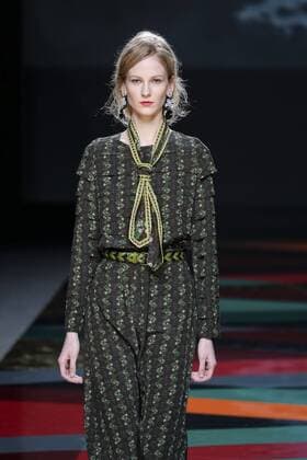 February 19, 2017 - Madrid, Spain - A model walks the runway at the AILANTO show during the Mercedes-Benz Madrid Fashion Week Autumn Winter 2017 2018 at IFEMA on February 19, 2017 in Madrid, Spain Madrid Spain  - ZUMAn230 20170219_zaa_n230_046 Copyright: xOscarxGonzalezx