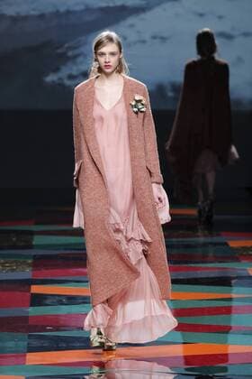February 19, 2017 - Madrid, Spain - A model walks the runway at the AILANTO show during the Mercedes-Benz Madrid Fashion Week Autumn Winter 2017 2018 at IFEMA on February 19, 2017 in Madrid, Spain Madrid Spain  - ZUMAn230 20170219_zaa_n230_041 Copyright: xOscarxGonzalezx
