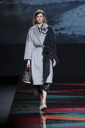 February 19, 2017 - Madrid, Spain - A model walks the runway at the AILANTO show during the Mercedes-Benz Madrid Fashion Week Autumn Winter 2017 2018 at IFEMA on February 19, 2017 in Madrid, Spain Madrid Spain  - ZUMAn230 20170219_zaa_n230_043 Copyright: xOscarxGonzalezx