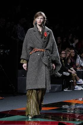February 19, 2017 - Madrid, Spain - A model walks the runway at the AILANTO show during the Mercedes-Benz Madrid Fashion Week Autumn Winter 2017 2018 at IFEMA on February 19, 2017 in Madrid, Spain Madrid Spain  - ZUMAn230 20170219_zaa_n230_034 Copyright: xOscarxGonzalezx
