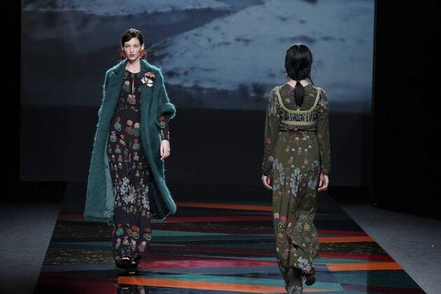 February 19, 2017 - Madrid, Spain - Models walk the runway at the AILANTO show during the Mercedes-Benz Madrid Fashion Week Autumn Winter 2017 2018 at IFEMA on February 19, 2017 in Madrid, Spain Madrid Spain  - ZUMAn230 20170219_zaa_n230_037 Copyright: xOscarxGonzalezx