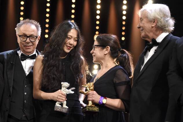Dieter Kosslick, Kim Minhee, Ildiko Enyedi und Paul Verhoeven während der Preisverleihung auf der Berlinale 2017 67. Internationale Filmfestspiele Berlin im Berlinale Palast. Berlin, 18.02.2017 Foto:xF.xKernx xFuturexImage