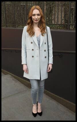 . 19 02 2017. London, United Kingdom. Eleanor Tomlinson at the Topshop Unique show on day three of London Fashion Week for Autumn Winter 2017.  xStephenxLockx xi-Imagesx IIM-14434-0026